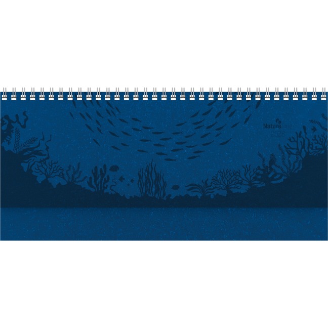 Tisch-Querkalender Nature Line Ocean 2026 - Tisch-Kalender - Büro-Kalender quer 29,7x13,5 cm - 1 Woche 2 Seiten - Umwelt-Kalender - mit Hardcover - 