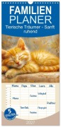 Cover-Bild zum Titel 'Familienplaner 2027 - Tierische Träumer - Sanft ruhend mit 5 Spalten (Wandkalender, 21 x 45 cm) CALVENDO' von 'Liselotte Brunner-Klaus'