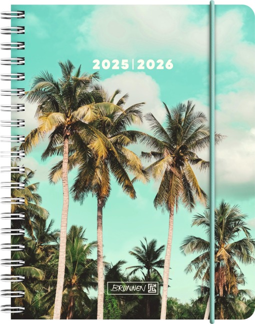 BRUNNEN Schülerkalender (2025/2026) "Tropical", 2 Seiten = 1 Woche, A6, 208 Seiten, PP-Umschlag, mehrfarbig - 