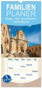 Cover-Bild zum Titel 'Familienplaner 2027 - Malta - Wo Geschichte lebendig ist mit 5 Spalten (Wandkalender, 21 x 45 cm) CALVENDO' von 'Pixs:Sell'
