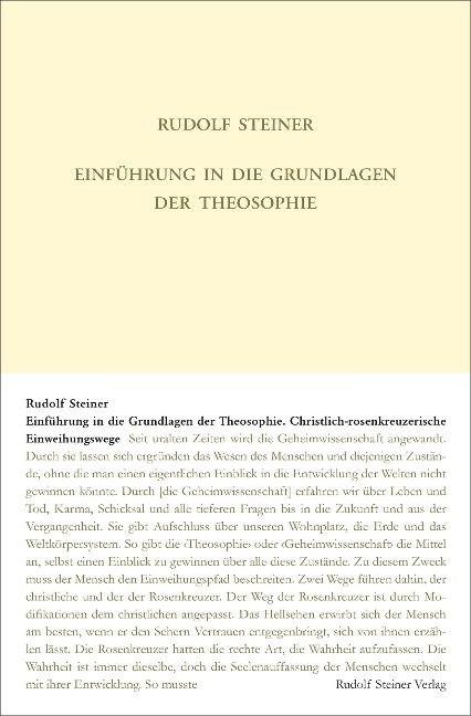 Einführung in die Grundlagen der Theosophie - Rudolf Steiner