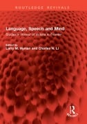 Cover-Bild zum Titel 'Language, Speech and Mind' von ''