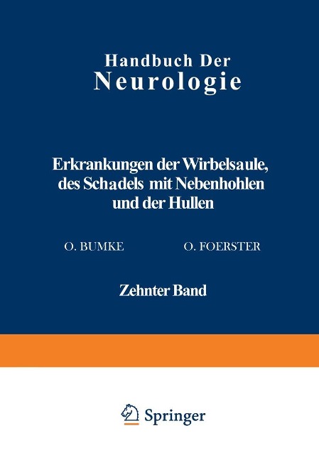 Erkrankungen der Wirbelsäule des Schädels mit Nebenhöhlen und der Hüllen - N. Antoni, H. Brunner, L. Ehrenberg, O. Hirsch, M. Lange