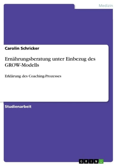 Ernährungsberatung unter Einbezug des GROW-Modells - Carolin Schricker