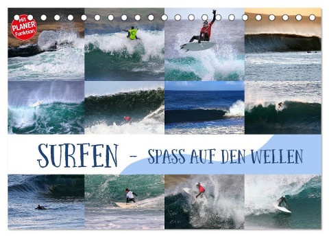 Surfen - Spaß auf den Wellen (Tischkalender 2025 DIN A5 quer), CALVENDO Monatskalender - Martina Cross