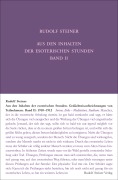 Cover-Bild zum Titel 'Aus den Inhalten der esoterischen Stunden, Band II: 1910-1912' von 'Rudolf Steiner'