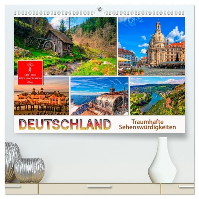 Deutschland - traumhafte Sehenswürdigkeiten (hochwertiger Premium Wandkalender 2026 DIN A2 quer), Kunstdruck in Hochglanz - Peter Roder