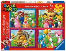 Cover-Bild zum Titel 'Kinderpuzzle 4x100 Teile - Nintendo Super Mario - Zeit für Mario!' von ''