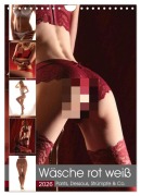 Cover-Bild zum Titel 'Wäsche rot weiß (Wandkalender 2026 DIN A4 hoch), CALVENDO Monatskalender' von 'Lichtgestalt Lichtgestalt'