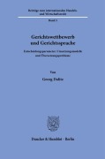Cover-Bild zum Titel 'Gerichtswettbewerb und Gerichtssprache' von 'Georg Dalitz'