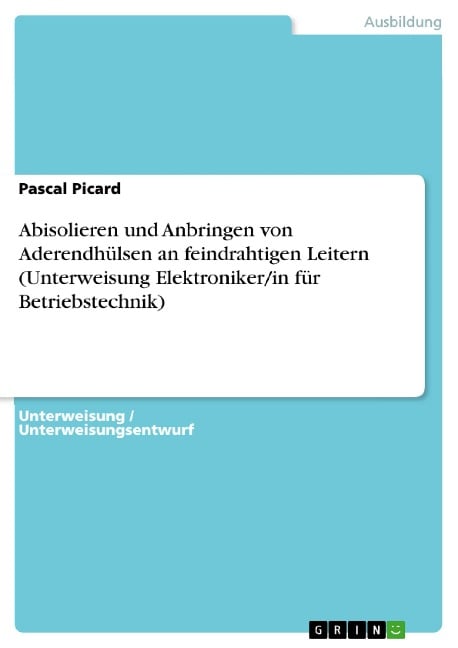 Abisolieren und Anbringen von Aderendhülsen an feindrahtigen Leitern (Unterweisung Elektroniker/in für Betriebstechnik) - Pascal Picard