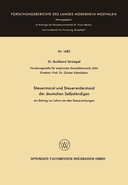 Steuermoral und Steuerwiderstand der deutschen Selbständigen - Burkhard Strümpel