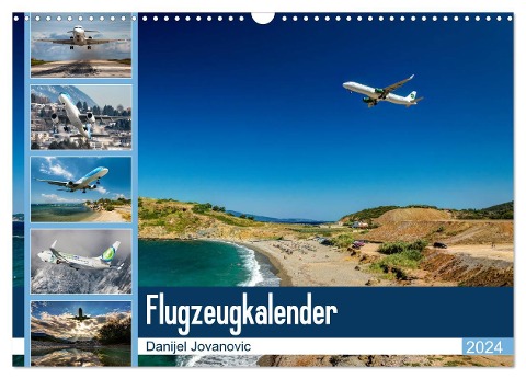 Flugzeugkalender 2024 (Wandkalender 2024 DIN A3 quer), CALVENDO Monatskalender - Danijel Jovanovic