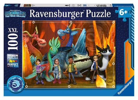 Ravensburger Kinderpuzzle 13379 - Dragons: Die 9 Welten - 100 Teile XXL Dragons Puzzle für Kinder ab 6 Jahren - 
