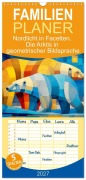Cover-Bild zum Titel 'Familienplaner 2027 - Nordlicht in Facetten. Die Arktis in geometrischer Bildsprache mit 5 Spalten (Wandkalender, 21 x 45 cm) CALVENDO' von 'Rose Hurley'