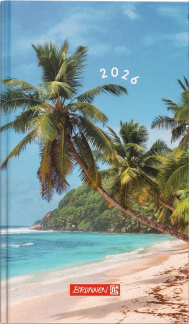 BRUNNEN 1075615036 | Taschenkalender Mod. 756 2026 "Beach" | A6, Papier - 