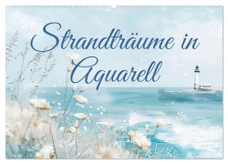 Cover-Bild zum Titel 'Strandträume in Aquarell (Wandkalender 2026 DIN A2 quer), CALVENDO Monatskalender' von 'Ally Bee'