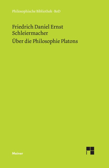 Über die Philosophie Platons - Friedrich Schleiermacher