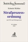 Cover-Bild zum Titel 'Strafprozessordnung. StPO' von 'Bertram Schmitt, Marcus Köhler'