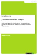 Cover-Bild zum Titel 'Juan Marsé: El amante bilingüe' von 'Iveta Hronova'