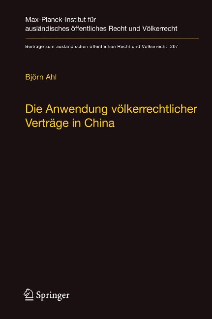 Die Anwendung völkerrechtlicher Verträge in China - Björn Ahl