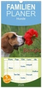 Cover-Bild zum Titel 'Familienplaner 2026 - Beagle mit 5 Spalten (Wandkalender, 21 x 45 cm) CALVENDO' von 'Pferdografen. De Antje Lindert-Rottke Martina Berg'