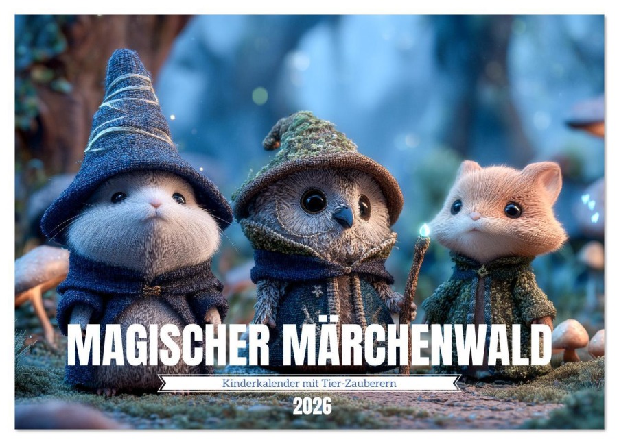 Magischer Märchenwald - Kinderkalender mit Tier-Zauberern (Tischkalender 2026 DIN A5 quer), CALVENDO Monatskalender - Mb Fotografie