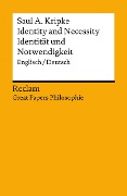 Cover-Bild zum Titel 'Identity and Necessity / Identität und Notwendigkeit' von 'Saul A. Kripke'