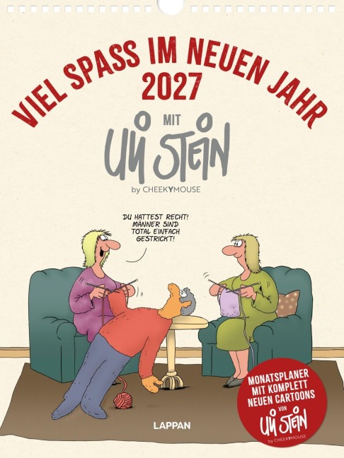 Viel Spaß im neuen Jahr 2027 mit Uli Stein: Monatsplaner mit komplett neuen Cartoons - Uli Stein
