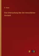 Cover-Bild zum Titel 'Eine Untersuchung über den menschlichen Verstand' von 'D. Hume'