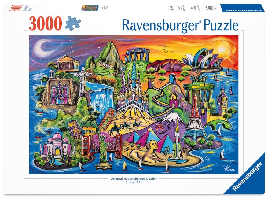 Erwachsenenpuzzle 3000 Teile - Schätze der Welt - 