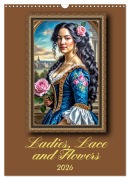 Cover-Bild zum Titel 'Ladies, Lace and Flowers (Wall Calendar 2026 DIN A3 portrait), CALVENDO 12 Month Wall Calendar' von 'Werner Braun'