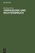 Cover-Bild zum Titel 'Verfassung und Richterspruch' von 'Matthias Eberl'
