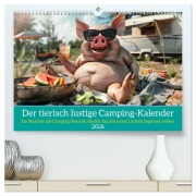 Cover-Bild zum Titel 'Der tierisch lustige Camping-Kalender (hochwertiger Premium Wandkalender 2026 DIN A2 quer), Kunstdruck in Hochglanz' von 'Peter Rübsamen'
