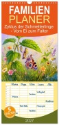 Cover-Bild zum Titel 'Familienplaner 2027 - Zyklus der Schmetterlinge - Vom Ei zum Falter mit 5 Spalten (Wandkalender, 21 x 45 cm) CALVENDO' von 'Anja Frost'
