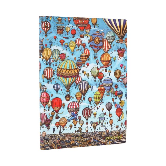 18-Monatskalender 2025-2026 Ballons Midi Horizontal - 