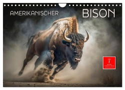 Cover-Bild zum Titel 'Amerikanischer Bison (Wandkalender 2026 DIN A4 quer), CALVENDO Monatskalender' von 'Peter Roder'