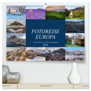 Cover-Bild zum Titel 'Fotoreise Europa, 12 Must-Visit-Orte von Nord- nach Südeuropa (hochwertiger Premium Wandkalender 2026 DIN A2 quer), Kunstdruck in Hochglanz' von 'Joana Kruse'