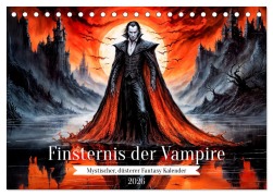 Cover-Bild zum Titel 'Finsternis der Vampire - Mystischer düsterer Fantasy Kalender (Tischkalender 2026 DIN A5 quer), CALVENDO Monatskalender' von 'Anja Frost'