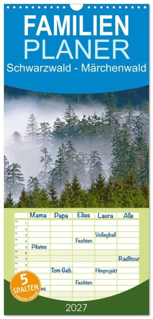Familienplaner 2027 - Schwarzwald - Märchenwald mit 5 Spalten (Wandkalender, 21 x 45 cm) CALVENDO - Calvendo Calvendo