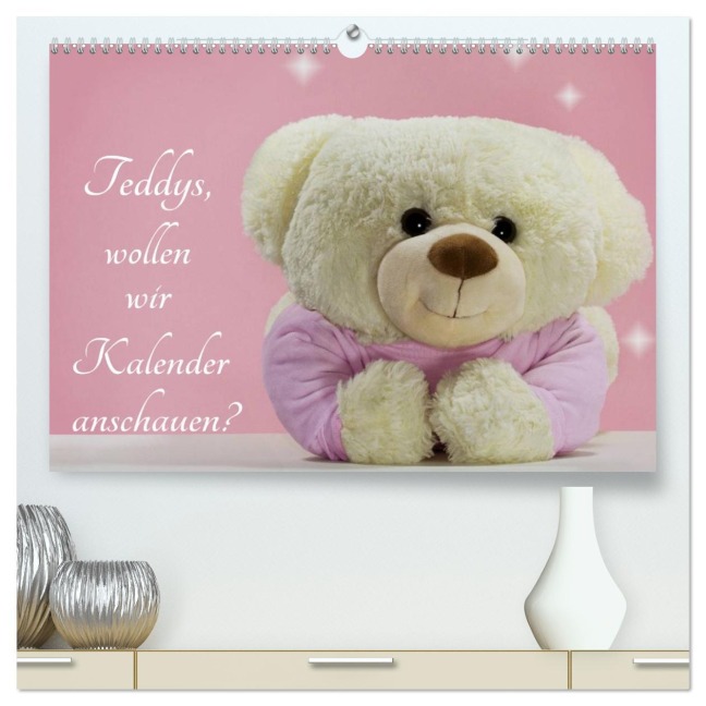 Teddys, wollen wir Kalender anschauen? (hochwertiger Premium Wandkalender 2026 DIN A2 quer), Kunstdruck in Hochglanz - Photography Brigitte Jaritz