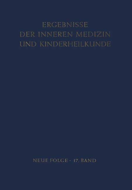 Ergebnisse der Inneren Medizin und Kinderheilkunde - L. Heilmeyer, R. Schoen, B. De Rudder