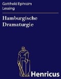 Cover-Bild zum Titel 'Hamburgische Dramaturgie' von 'Gotthold Ephraim Lessing'