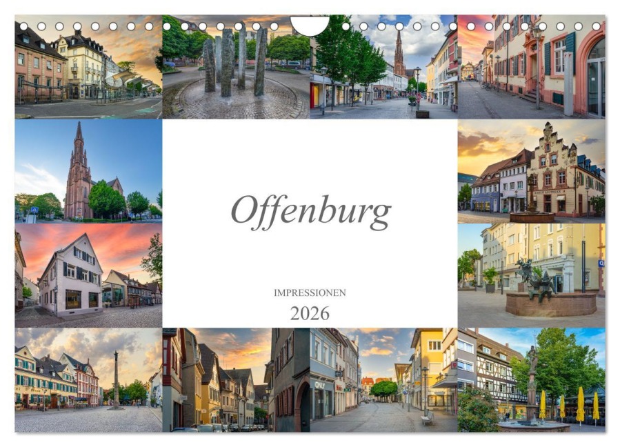 Offenburg Impressionen (Wandkalender 2026 DIN A4 quer), CALVENDO Monatskalender - Dirk Meutzner