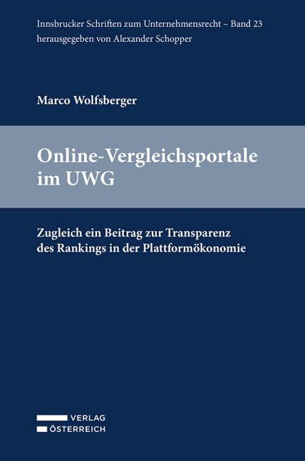 Online-Vergleichsportale im UWG - Marco Wolfsberger