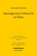Cover-Bild zum Titel 'Interregionales Privatrecht in China' von 'Susanne Deißner'