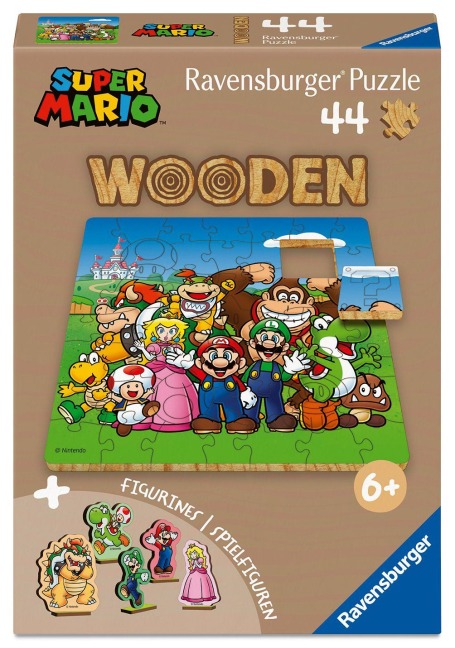 WOODEN Puzzle Kids 44 Teile - Nintendo Super Mario - 