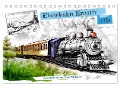 Eisenbahn Kreativ Ausmalkalender und Planer für Kinden (Tischkalender 2024 DIN A5 quer), CALVENDO Monatskalender - Anja Frost
