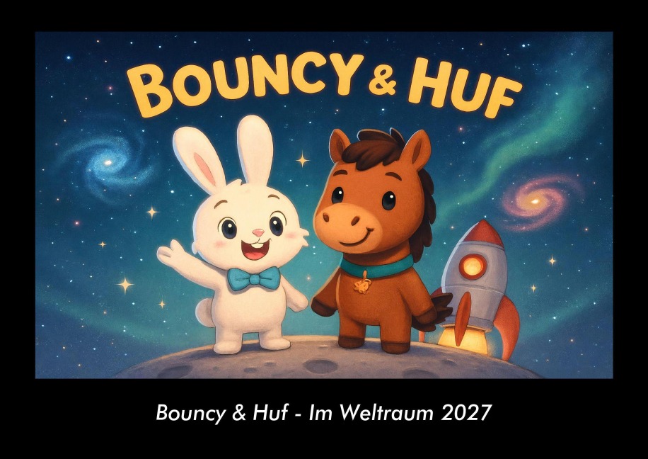 Bouncy & Huf - Im Weltraum 2027 Fotokalender DIN A3 - Tobias Schmitt, Kevin Heber