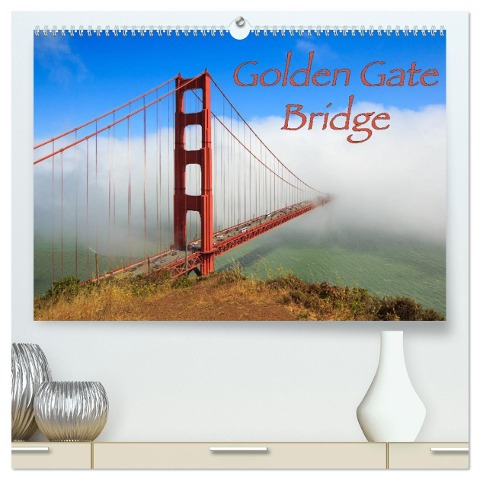 Golden Gate Bridge (hochwertiger Premium Wandkalender 2025 DIN A2 quer), Kunstdruck in Hochglanz - Dominik Wigger